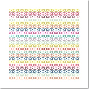 Colorful Hugs and Kisses Pattern Posters and Art